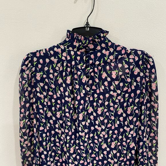 Vintage DVF Editions for Lord & Taylor Sheer Midi Mock Neck Dress - Picture 4 of 12